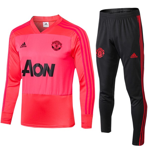 Chandal Del Manchester United 2018-2019 Rojo Claro Negro